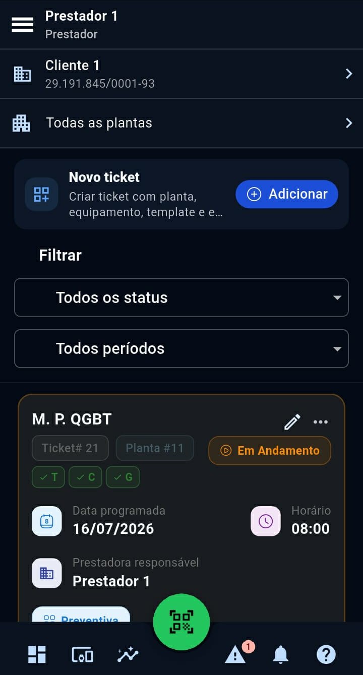 Gestão de manutenções e tickets