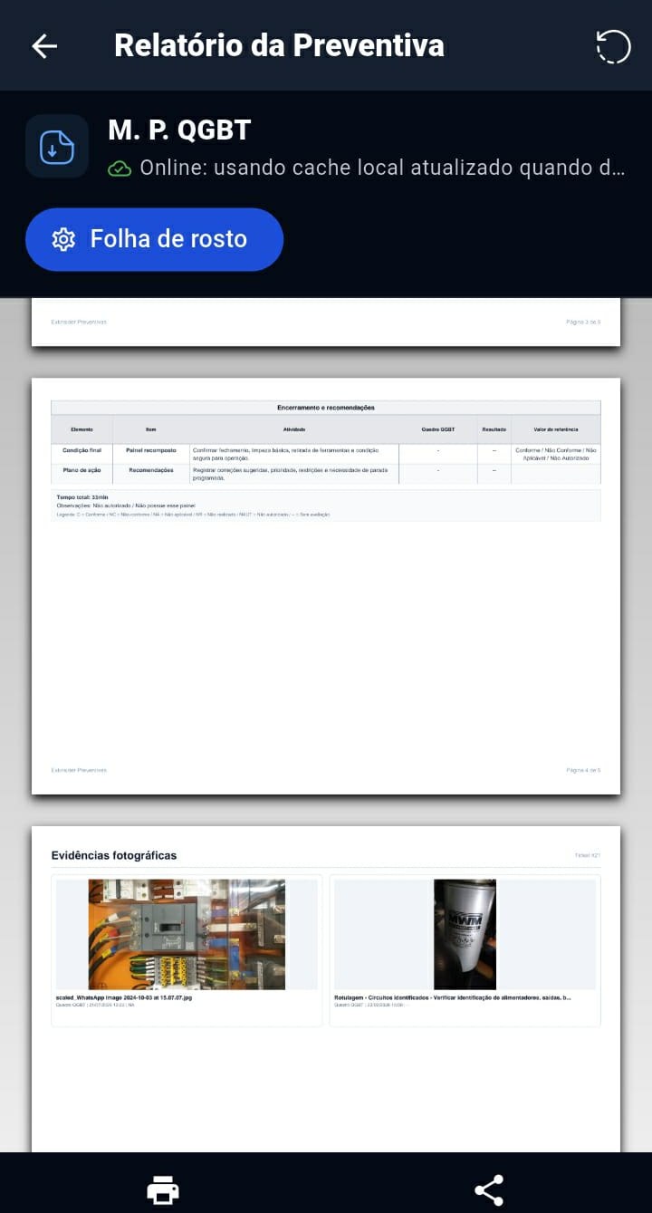 Relatório profissional com evidências fotográficas